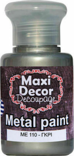 Maxi Decor Metallic Color Paint Decoupage Gray 60ml
