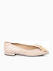 Sante Synthetic Leather Ballerinas Beige