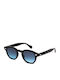 Moscot Lemtosh Sonnenbrillen mit Schwarz Rahmen und Blau Verlaufsfarbe Linse