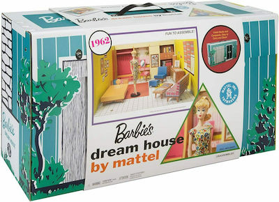 Mattel Barbie Retro Dreamhouse Ξύλινο Κουκλόσπιτο 75th Anniversary με Κούκλα & Αξεσουάρ