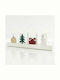 Eurolamp Christmas Wood White Candlestick 14.5x38.5cm
