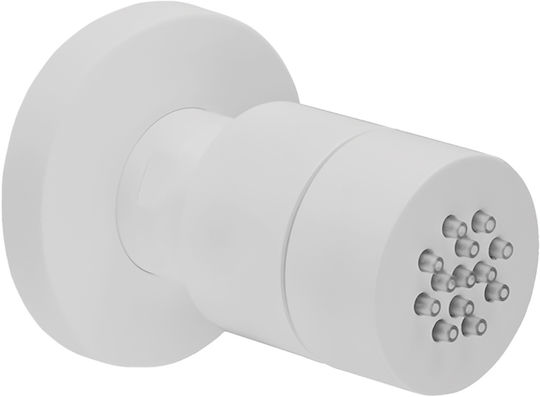 Eurorama Round Στρογγυλή Κεφαλή Ντουζ 5cm White Matt