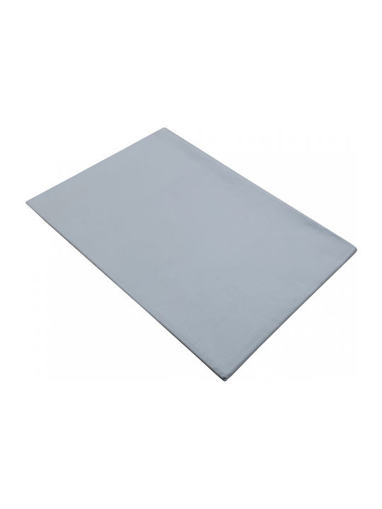 Le Blanc Sheet Super-Double with Elastic 170x200+30cm. Cotton Line Baby Blue