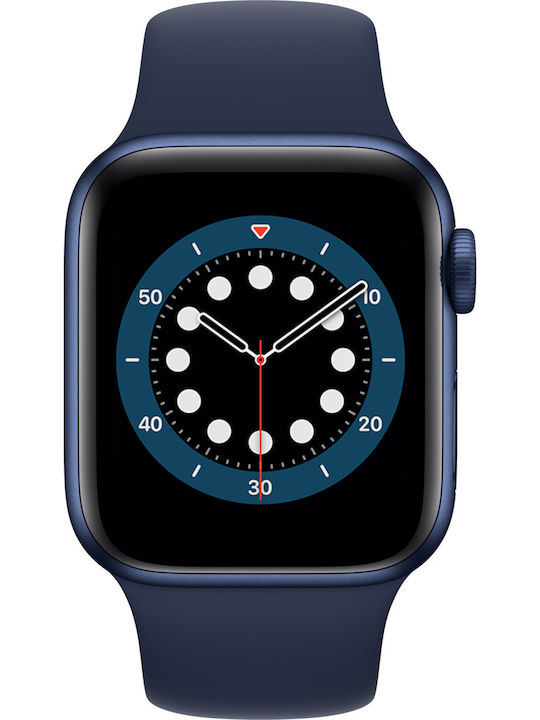 Apple Watch Series 6 Aluminium 40mm Αδιάβροχο με Παλμογράφο (Blue)