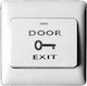 Tele Complete Wall Push Exit Button with Frame White DPT-06A