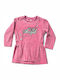 Joyce Kids Dress Velvet Long Sleeve Pink