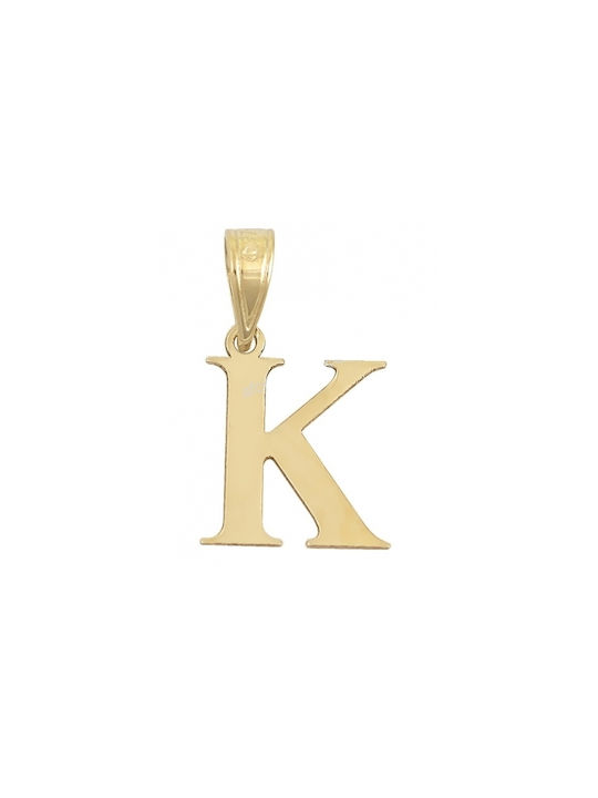 Monogram Gold K14 letter K