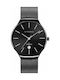 Obaku Strand Watch Battery with Black Metal Bracelet