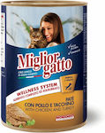 Morando Miglior Gatto Wellness Wet Food for Adult Cat in Can with Turkey and Chicken 400gr