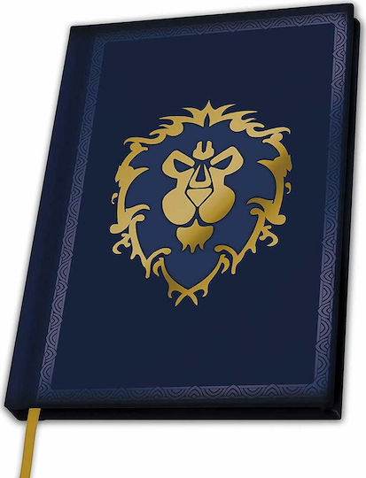 Abysse World Warcraft Σημειωματάριο A5 180 Φύλλων Ριγέ με Σκληρό Εξώφυλλο Μπλε
