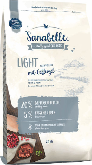 Bosch Petfood Concepts Sanabelle Light Dry Food Diet, Gluten-Free for Adult Sterilized Cats with Poultry 10kg