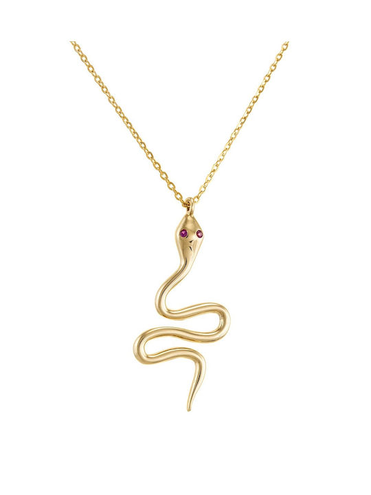 Colier din aur 14K Snake It