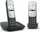 Gigaset A690 A Duo Cordless Phone (2-Pack) with Speaker Black