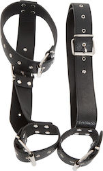 You2Toys Bad kitty Neck Restraint with Handcuffs Neck & Limb Restraint Set in Black Color