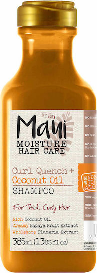 Maui Moisture Curl Quench + Coconut Oil Shampoos Reconstruction/Nourishment & Hydration for Curly Hair 385ml
