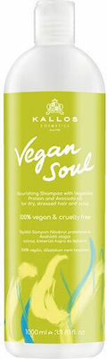 Kallos Vegan Soul Shampoos Wiederaufbau/Ernährung für Alle Haartypen 1x1000ml