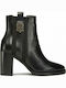 Piele Botine pentru femei cu toc înalt Negru FW0FW05192BDS