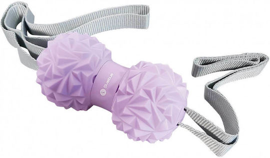 Sveltus Massage Ball Duo With Cord Ball Roller 16.5cm Purple