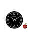 Nextime Basic Dome Leise Wanduhr Kunststoff Black Ø35cm
