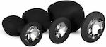 Easytoys Diamond Anal Plugs Set Black ET603BLK 3pcs