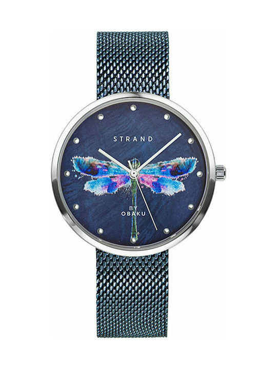 Obaku Strand Uhr mit Rose Gold Metallarmband