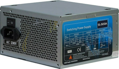 Inter-Tech SL-500A 500W Black Computer Power Supply Full Wired