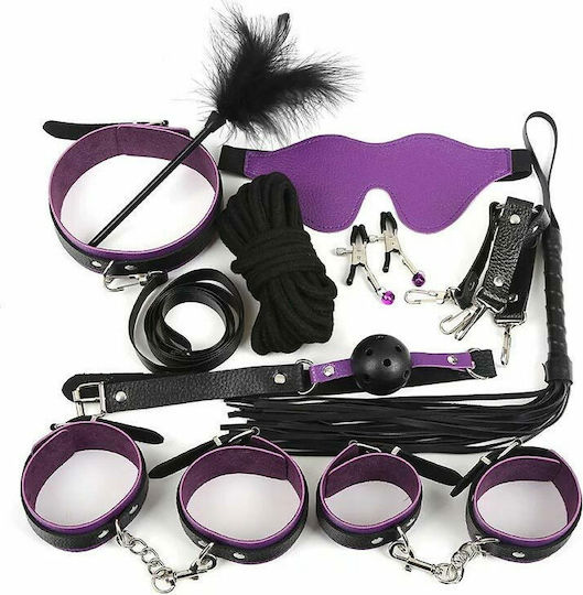 BDSM Kit σε Μωβ Χρώμα 11τμχ