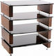 Custom Design Milan Reference 10 Έπιπλο Hi-Fi Walnut/Black Glass 57x60x40cm