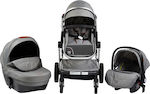 Cangaroo Polly 3 in 1 Verstellbar 3 in 1 Baby Kinderwagen Geeignet für Neugeborene Gray 107984