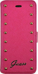 Guess Studded Folio Synthetic Leather Book Pink (iPhone 6/6s Plus)