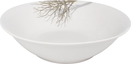 Max Home Winter Tree Σαλατιέρα από Πορσελάνη Λευκή 23x23cm