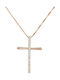 Baptismal Crosses with Chain Rose gold cross with chain K14 036990C 036990C Women's Gold 14 Karat