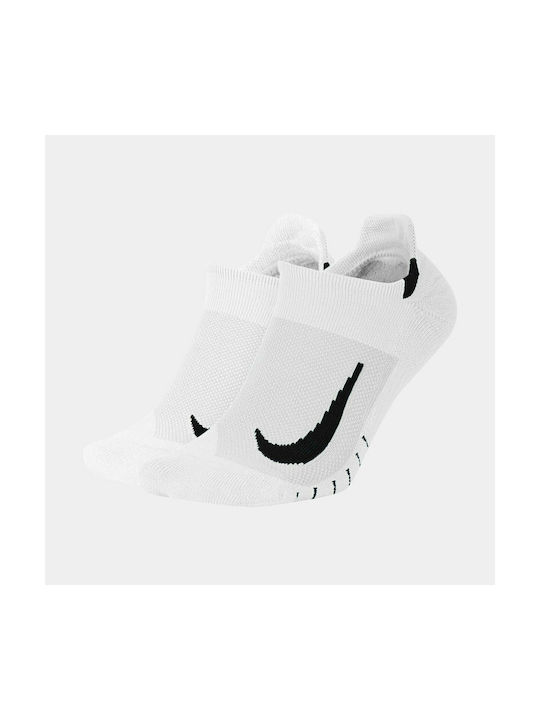 Nike Multiplier Running Κάλτσες Λευκές 2 Ζεύγη