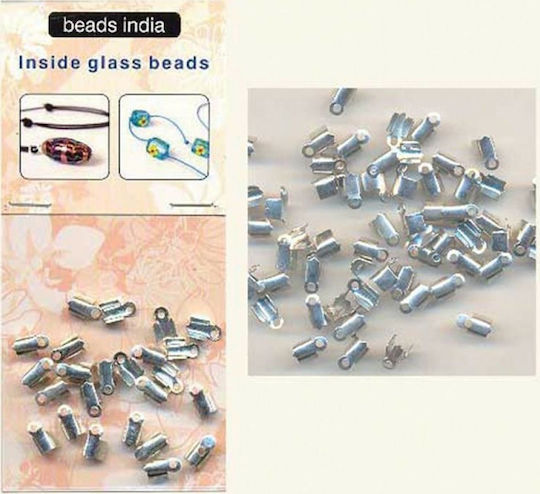 Beads India Metallic Terminal for Jewelry 0.7x0.4cm. Set 24pcs