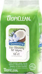 Tropiclean Ear Cleaning 50 Μαντηλάκια Σκύλου για Καθαρισμό Αυτιών με Άρωμα Καρύδα