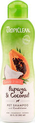 Tropiclean Papaya & Coconut Σαμπουάν Σκύλου με Μαλακτικό Luxury 2-in-1 355ml