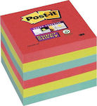 3M Super Sticky Post-it Notes Pad Cube 540 Sheets Multicolour 7.6x7.6cm