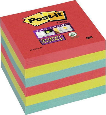 3M Super Sticky Post-it Notes Pad Cube 540 Sheets Multicolour 7.6x7.6cm