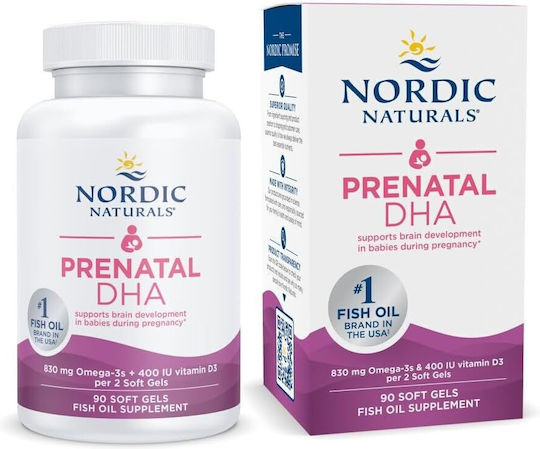 Nordic Naturals Prenatal DHA Fish Oil 830mg 90 softgels
