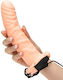 Kinx The Extender Plus Harness with Dildo 20.5cm and Vibration in skin color