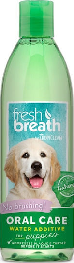 Tropiclean Fresh Breath Oral Care Apa de gură Îngrijirea dentară pentru câini Îngrijirea dentară pentru câini pentru Rase mici cu gust de Mentă 470ml