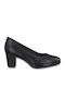 Jana Anatomic Leather Black Heels