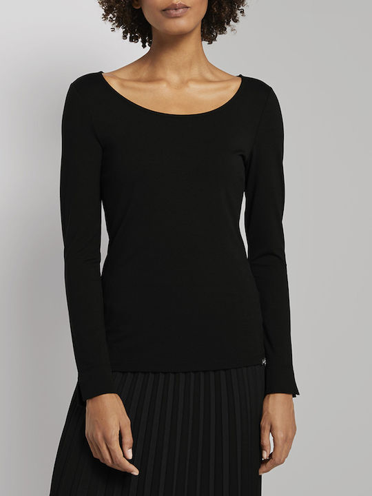 Tom Tailor Women's Blouse Long Sleeve Black