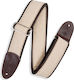 Levys MHG7 2.5"Lux Padded Hemp Slider Strap for Guitar Beige