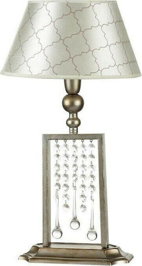 Maytoni Bience Metal Table Lamp with Silver Shade and Gold Base