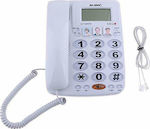 T2035CID Ενσύρματο Τηλέφωνο Γραφείου για Ηλικιωμένους Λευκό