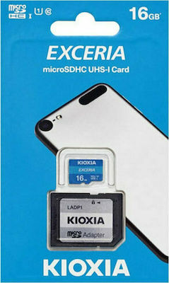 Kioxia EXCERIA microSDHC 16GB Klasse 10 U1 UHS-I mit Adapter