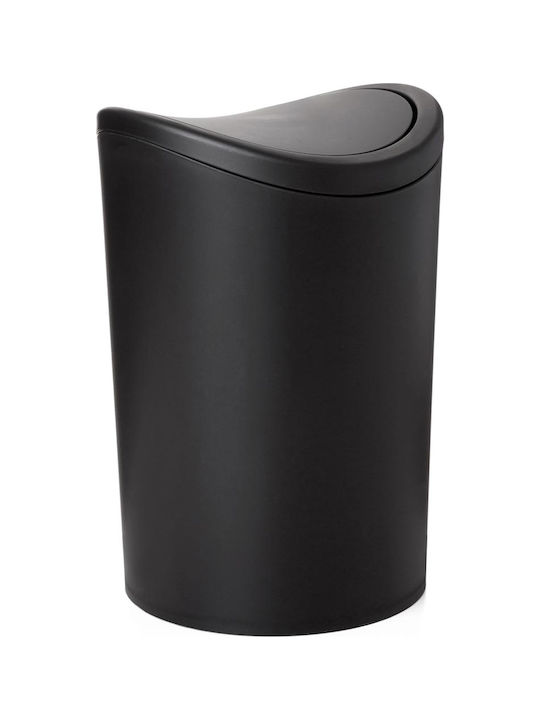 Dimitracas Swing Plastic Toilet Bin 6lt Black