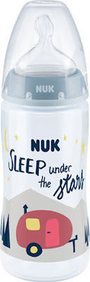 Nuk Plastikflasche First Choice Plus Hello Adventure Gegen Koliken mit Silikonsauger für 6-18 Monate Blue 300ml 1Stück 18.000.011