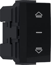 Aca Modys Recessed Wall Switch Rolling Shutters One-Way without Frame Black